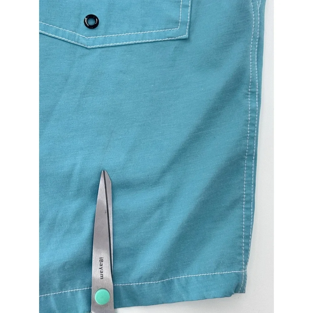 Public Access Swim Trunks Mens Large Teal‎ Blue Good Coastal Surf Shorts